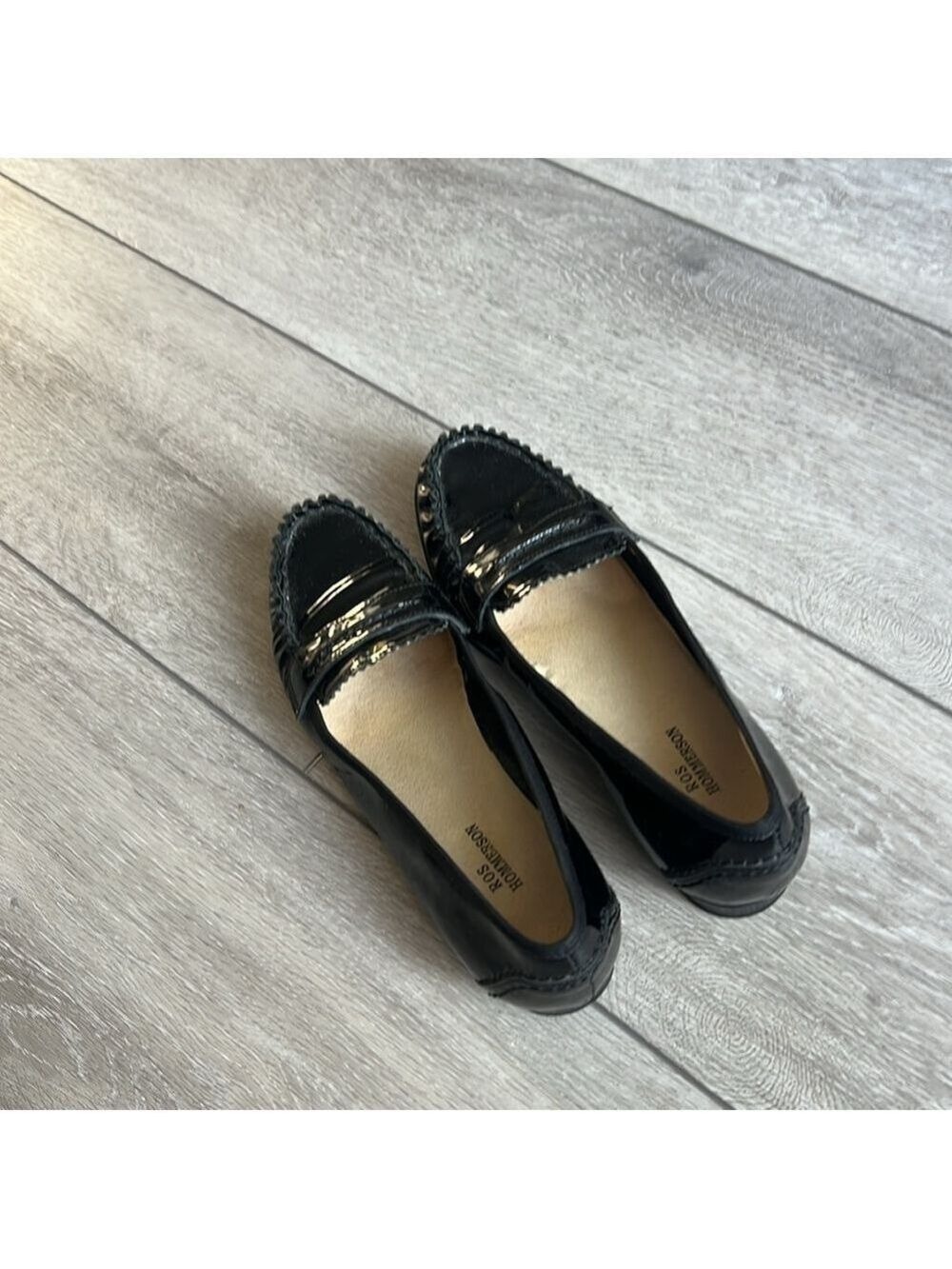Ros Hommeeson black patent leather penny style classic slip on loafers size 6 - Picture 10 of 10